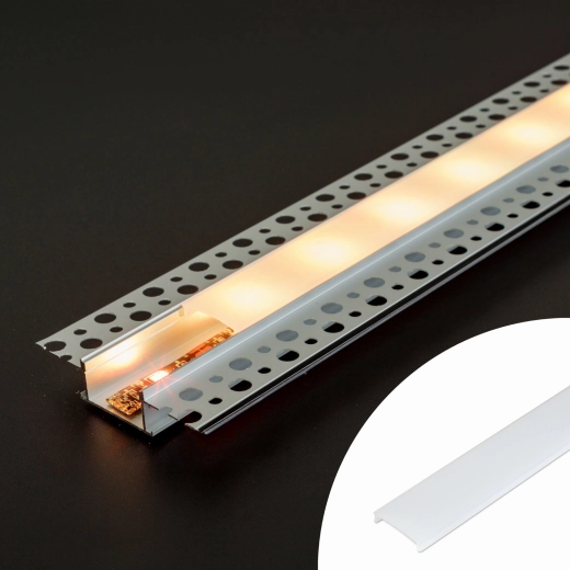 Opale Abdeckung für LED-Aluminiumprofil 41025A1, 1000 mm