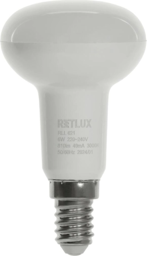 Ampoule LED réflecteur RETLUX R50 E14 6 W blanc chaud