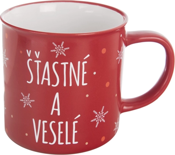 Ceramic mug Snowflake “Merry and Bright” 0.51 l