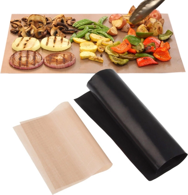 Tapis antiadhésifs en téflon pour barbecue et four, lot de 2 pièces