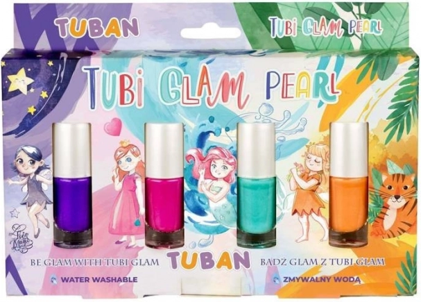 Nail Polish Tubi Glam Set 4 pcs - Pearlescent