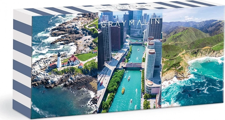 Galison Puzzle Set: Aerial Views of the USA by Gray Malin, 3×120 Pieces