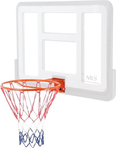 Cerceau de basket NILS mural avec filet en nylon 45 cm