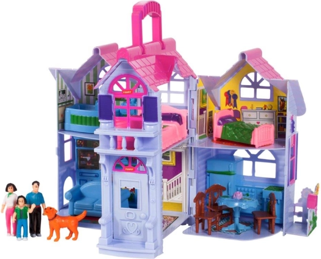 Buntes klappbares Puppenhaus