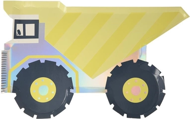 Papieren borden met bouwthema Meri Meri (8 stuks)