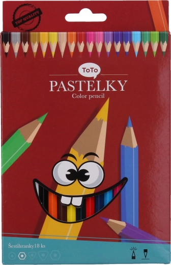 Hexagonal Colored Pencils 18 pcs