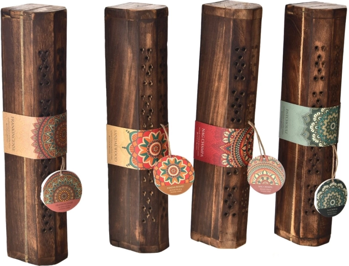 Coffret de bâtonnets d’encens et cônes d’encens (františky) en boîte, assortiment 40 pcs