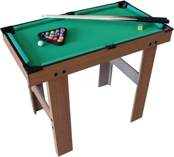Houten kinderbiljarttafel met accessoires