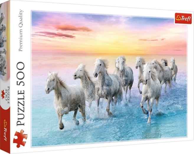 Puzzle 500 Pieces Galloping White Horses Trefl