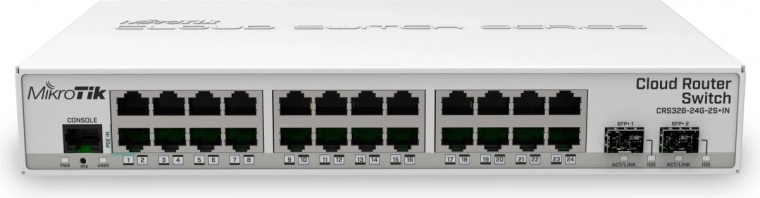 MikroTik Cloud Router Switch 24-poort GbE 2xSFP+ Schakelaar