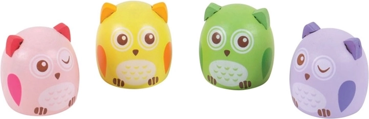 Wooden Owl Pencil Sharpener - Purple