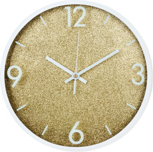 Horloge murale or et blanc 29,5 cm