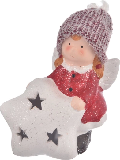 Ceramic Angel with LED Star