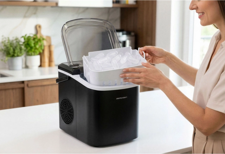 Removable basket and automatic cleaning