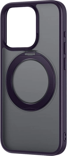 Baseus SkyRing Magnetic étui magnétique avec support pour iPhone 14 Pro Max + verre trempé et kit de nettoyage violet