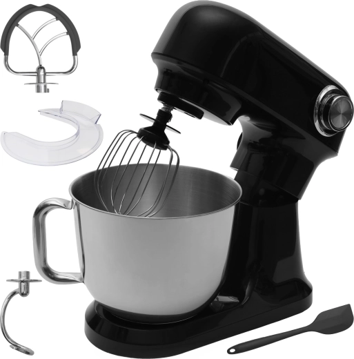 Bauerkraft planetary stand mixer with 5 L stainless steel bowl, 1500 W, black