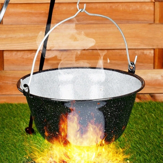 Convenient hanging over the fire