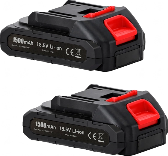 Akkubetriebene Astschere mit Set aus 2 Batterien