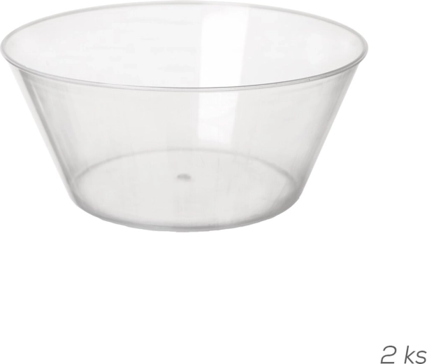 Transparente Plastikschüssel 750 ml – 2 Stück