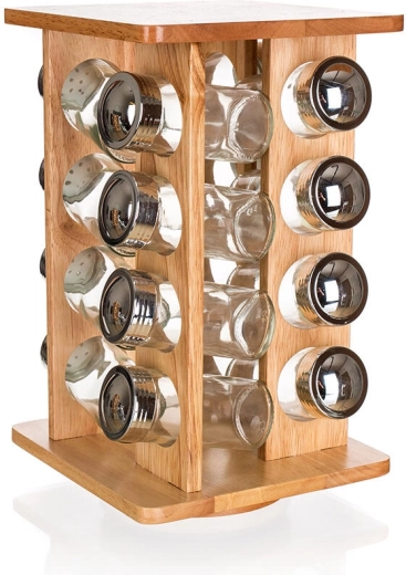 Elegante combinatie van hout, glas en metaal