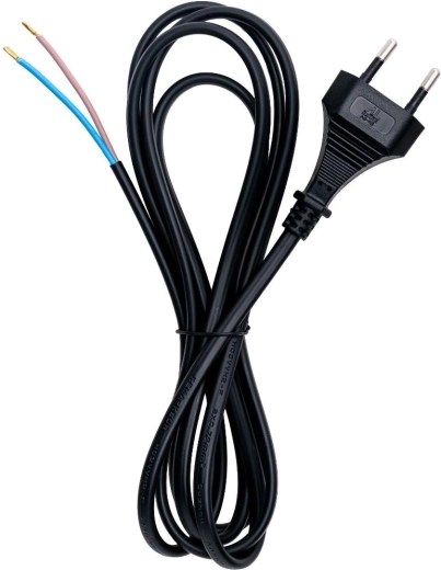 RETLUX Netzkabel 2 × 0,75 mm², 2 m, schwarz