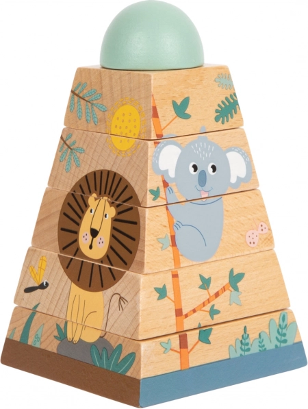 Wooden Stacking Tower Safari for Children