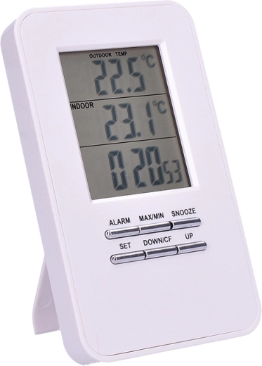 Innen- und Außentemperatur auf einem Display