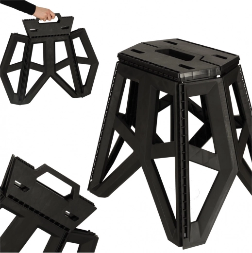 Klappbarer Campinghocker 40 cm schwarz