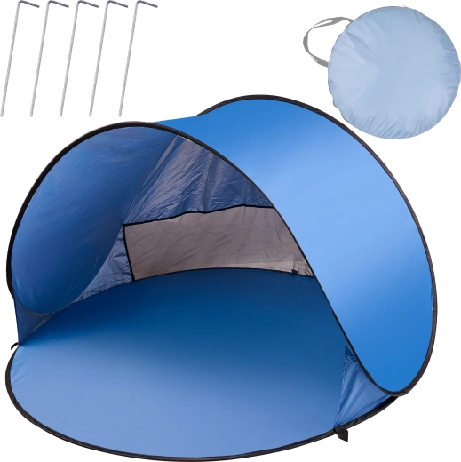 Tente de plage XL à ouverture automatique avec housse 146 × 146 cm