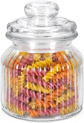 Glass storage jar with lid and seal 650 ml
