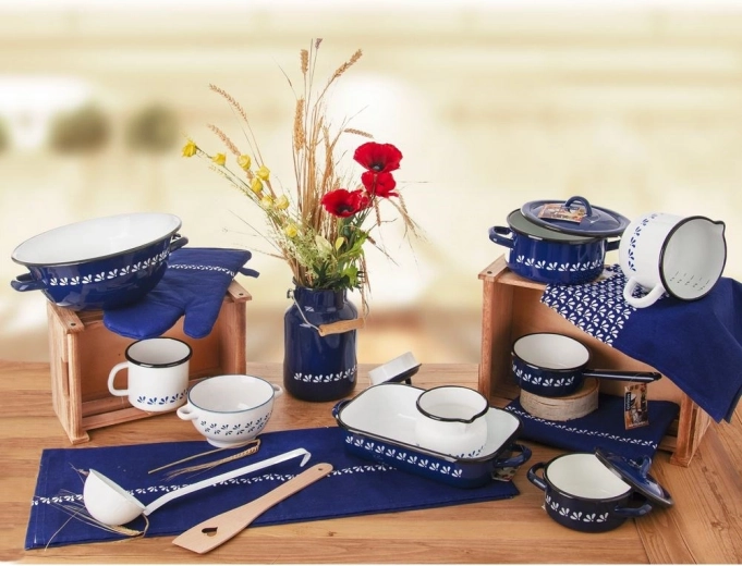 Design rétro bleu et blanc stylé