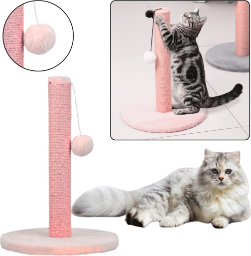 Katzenkratzbaum Säule Turm 40 × 30 cm rosa