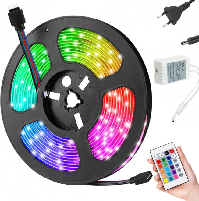 LED-strip SMD 5050 RGB 4,5 m waterdichte set met afstandsbediening