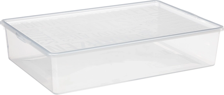Transparente Schuhbox 19 l mit Deckel
