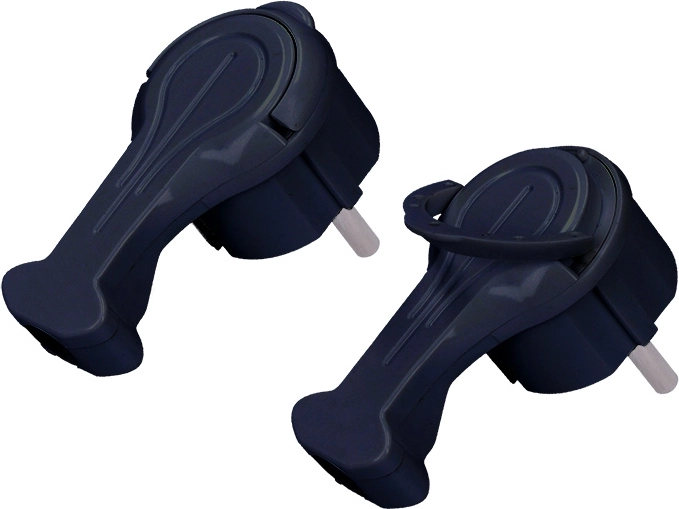 Solight Winkelstecker mit niedrigem Wandprofil IP20 schwarz – 1 Stück