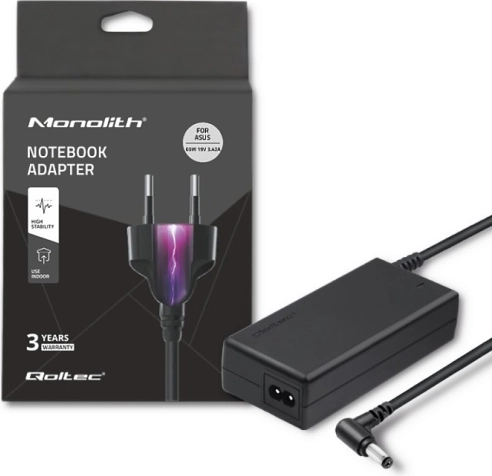 Adaptateur secteur QOLTEC pour ASUS 65 W, 19 V, 3,42 A, 5,5 × 2,5 mm