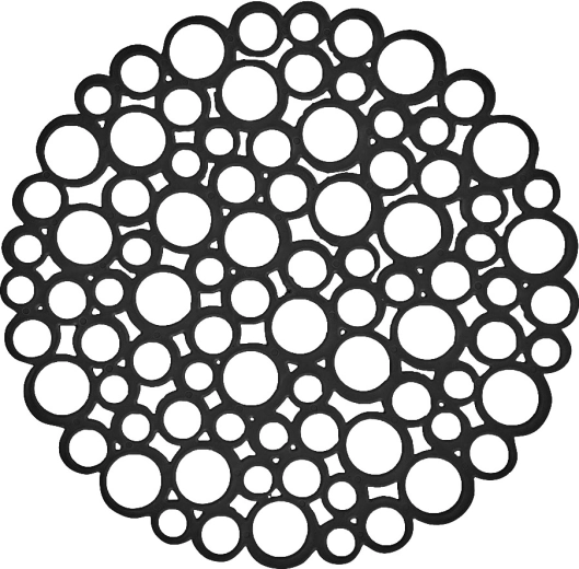 Rundes Spülbecken-Schutzgitter für die Spüle BĄBLE 29 cm schwarz