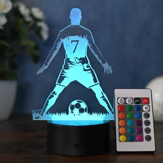 Effet 3D impressionnant d’un footballeur