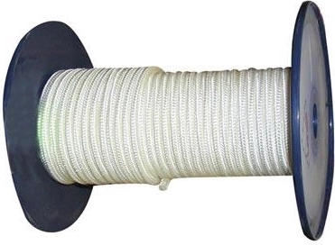 Polyamide braided cord with core 5 mm, white, 100 m