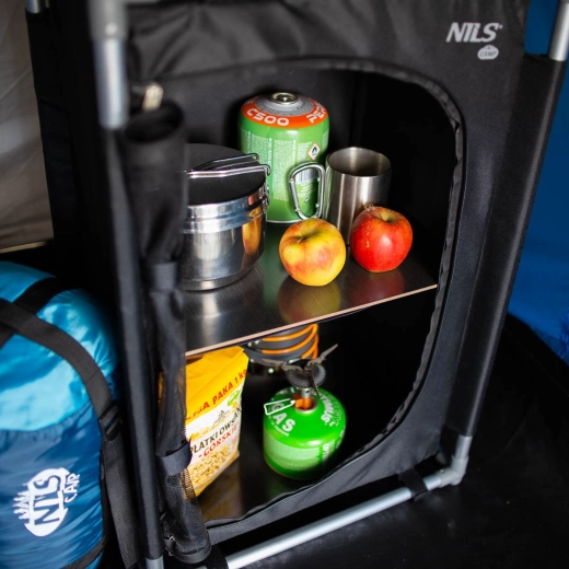 Panneau frontal ventilé et 2 étagères