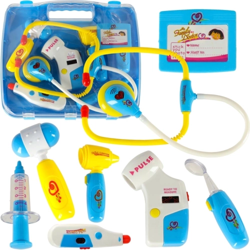 Kinder doktersset in koffer met blauw licht