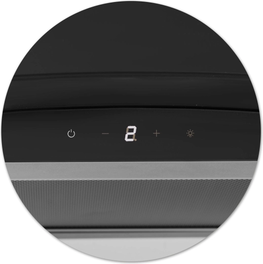 Touch-Bedienung und 3 Geschwindigkeiten