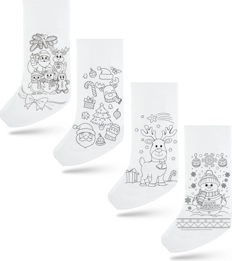 Kleur je eigen Sinterklaaszak met 4 stiften - 1 stuk