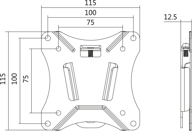 Fixation ultra-plate au mur