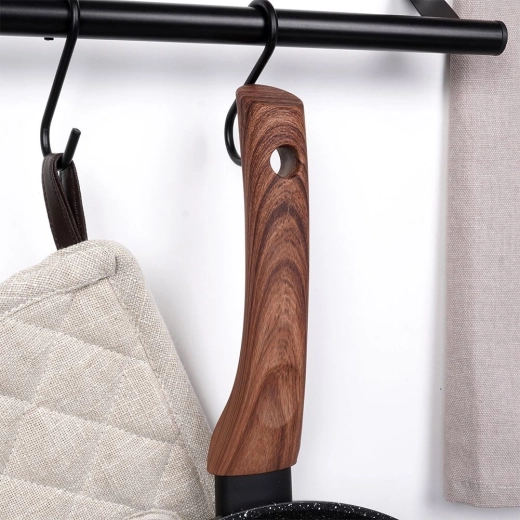 Comfortabele handgreep met houten uitstraling