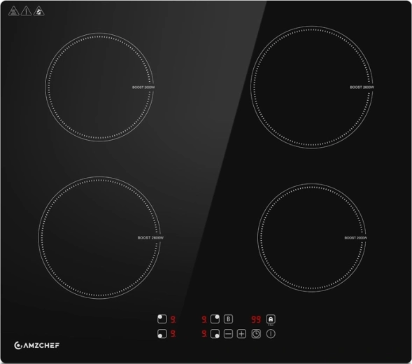 Amzchef vierzone inductiekookplaat 60 cm