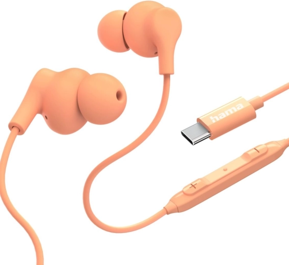 In-ear oordopjes Curly USB‑C oranje