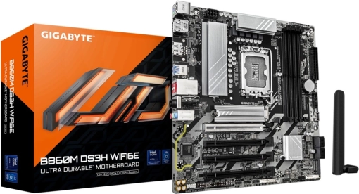 Gigabyte B860M DS3H WIFI 6E – microATX-Mainboard für Intel