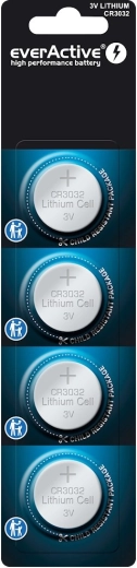 EverActive CR3032 Lithiumbatterie - Blister 4 Stk.