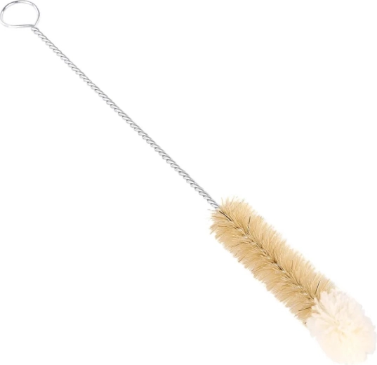 Brosse pour bouteilles en poils naturels et coton 20 mm